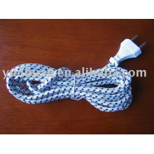 Ac Textile Power Cord for Steam Iron use cotton cable supply knit mesh braided electric wire lead